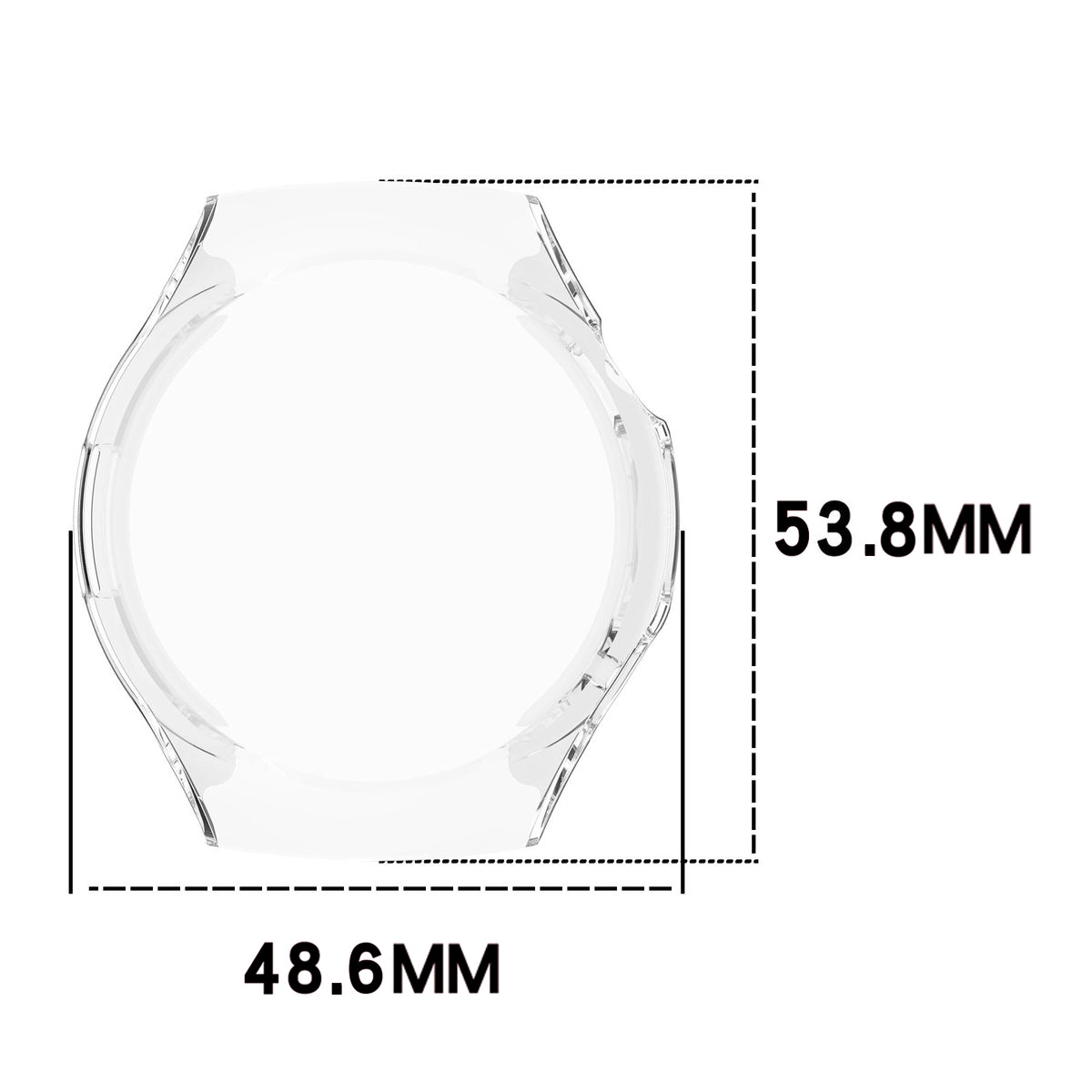 Wymiary obudowy Bizon Case Watch Felipe dla Huawei Watch 5 46mm